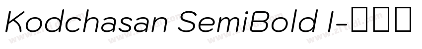 Kodchasan SemiBold I字体转换